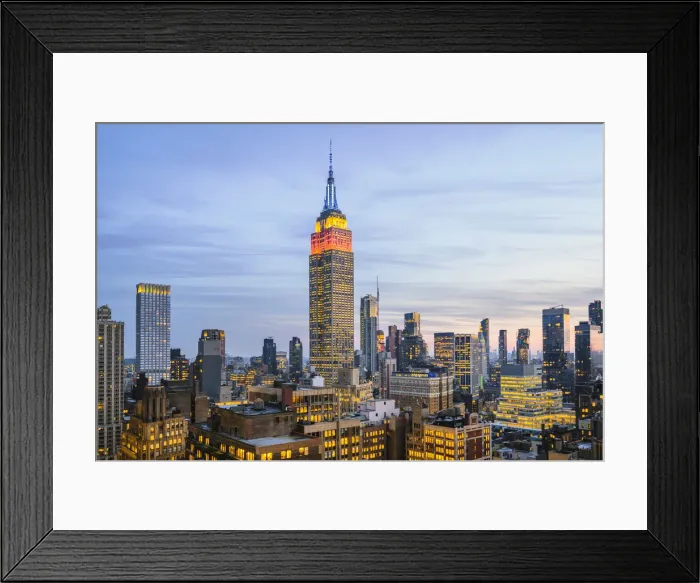 Framed Print : Midtown Manhattan, New York City, USA. High angle view of Empire State Building Framed Print : Midtown Manhattan, New York City, USA. High angle view of Empire State Building