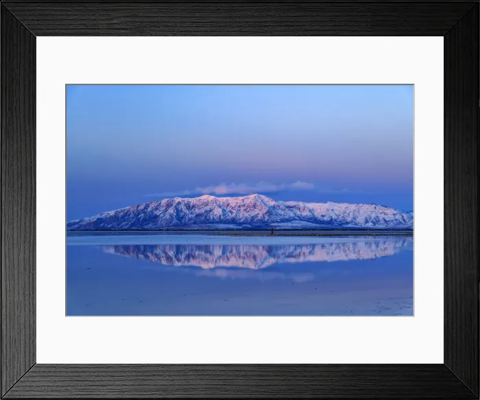 Framed Print : USA, Utah, Great Salt Lake, Antelope Island state Park, winter reflection Framed Print : USA, Utah, Great Salt Lake, Antelope Island state Park, winter reflection