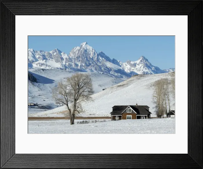 Framed Print : USA, Rocky Mountains, Wyoming, Jackson, National Elk Refuge, Teton peak Framed Print : USA, Rocky Mountains, Wyoming, Jackson, National Elk Refuge, Teton peak