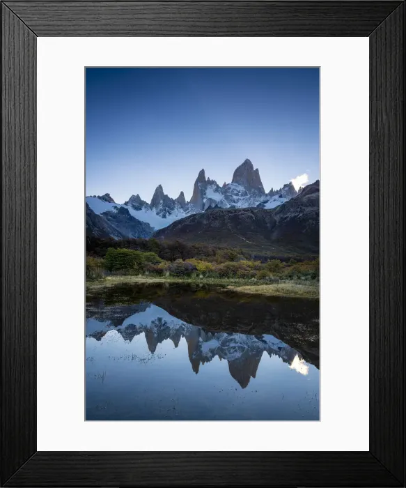 Framed Print : Fitz Roy in autumn before sunset, Los Glaciares National Park, El Chalten Framed Print : Fitz Roy in autumn before sunset, Los Glaciares National Park, El Chalten