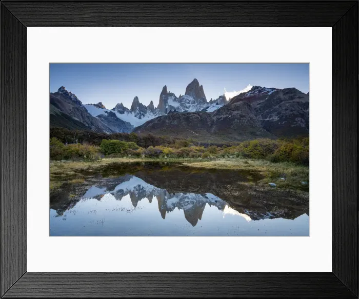 Framed Print : Fitz Roy in autumn before sunset, Los Glaciares National Park, El Chalten Framed Print : Fitz Roy in autumn before sunset, Los Glaciares National Park, El Chalten