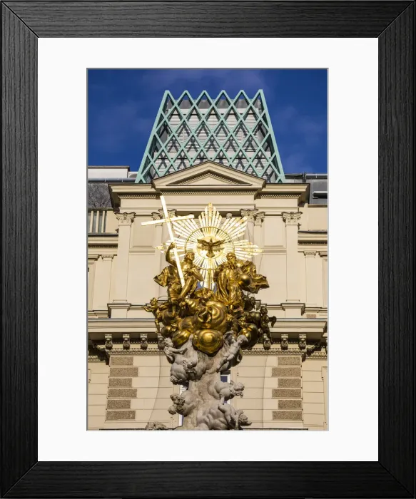 Framed Print : Pestsaule or the Plague Column, Graben pedestrian street, Vienna, Austria Framed Print : Pestsaule or the Plague Column, Graben pedestrian street, Vienna, Austria