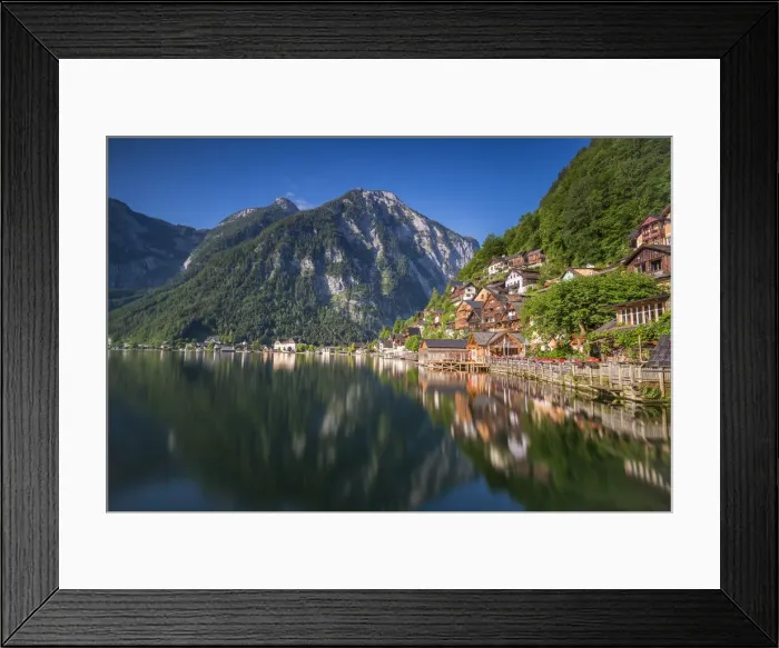 Framed Print : Houses on slope near Lake Hallstatt, Hallstatt, Gmunden, Salzburg Province, Upper Austria, Austria Framed Print : Houses on slope near Lake Hallstatt, Hallstatt, Gmunden, Salzburg Province, Upper Austria, Austria