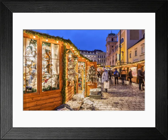 Framed Print : Freyung Christmas Market, Vienna, Austria