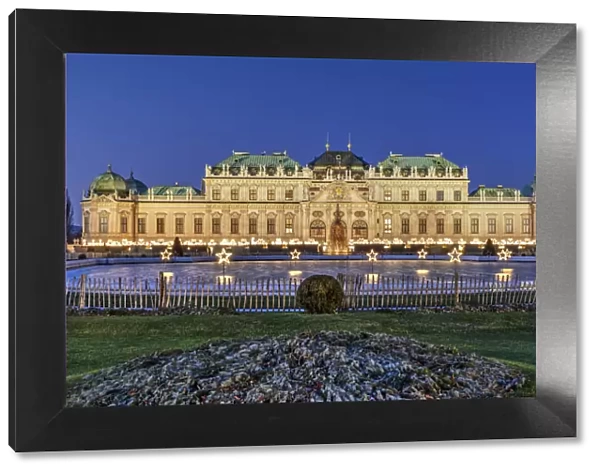 Christmas lights, Upper Belvedere Palace, Vienna, Austria