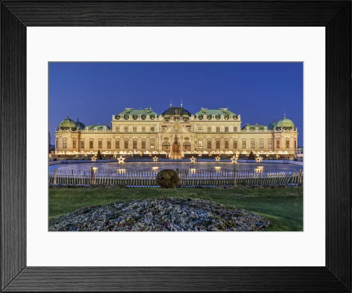 Framed Print : Christmas lights, Upper Belvedere Palace, Vienna, Austria Framed Print : Christmas lights, Upper Belvedere Palace, Vienna, Austria