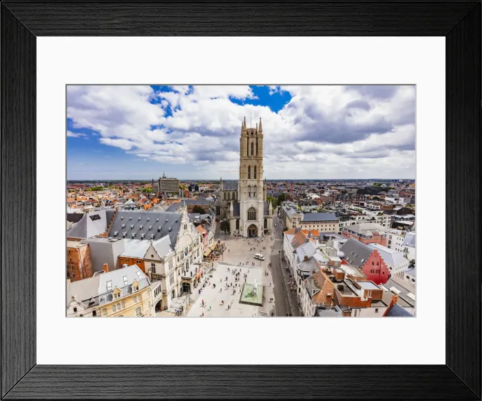 Framed Print : Elevated view of Ghent Beffroi (Belfort), Belgium Framed Print : Elevated view of Ghent Beffroi (Belfort), Belgium