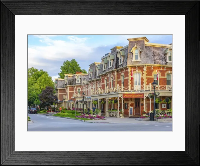 Framed Print : Canada, Ontario, Niagara-on-the-Lake, corner of King Street and Queen Street Framed Print : Canada, Ontario, Niagara-on-the-Lake, corner of King Street and Queen Street