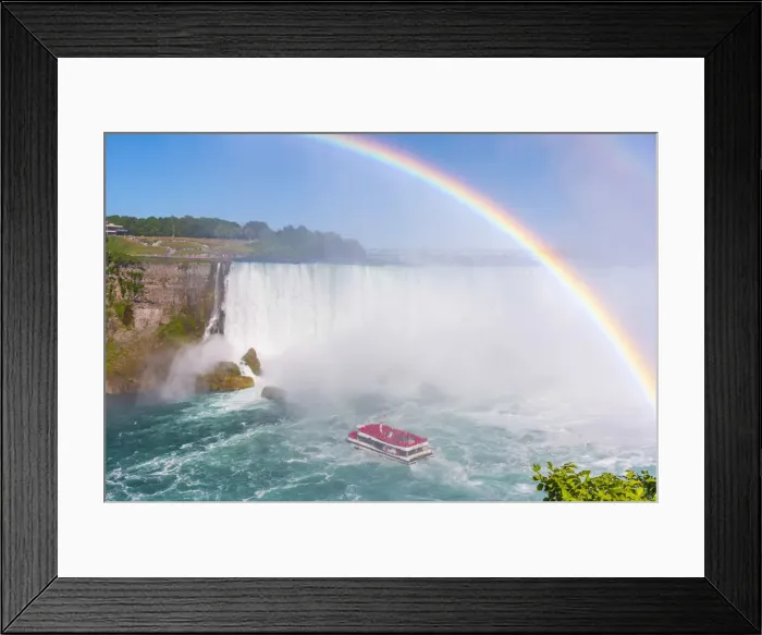 Framed Print : Canada, Ontario, Niagara Falls, Horseshoe Falls, Hornblower boat tour Framed Print : Canada, Ontario, Niagara Falls, Horseshoe Falls, Hornblower boat tour