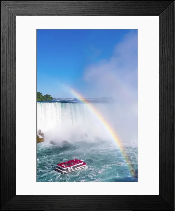 Framed Print : Canada, Ontario, Niagara Falls, Horseshoe Falls, Hornblower boat tour Framed Print : Canada, Ontario, Niagara Falls, Horseshoe Falls, Hornblower boat tour
