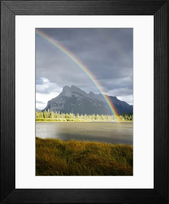 Framed Print : Rainbow at Vermillion Lakes, Banff National Park, Canadian Rockies, Canada Framed Print : Rainbow at Vermillion Lakes, Banff National Park, Canadian Rockies, Canada