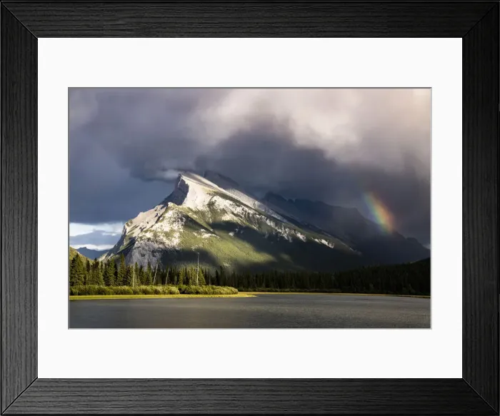 Framed Print : Rainbow at Vermillion Lakes, Banff National Park, Canadian Rockies, Canada Framed Print : Rainbow at Vermillion Lakes, Banff National Park, Canadian Rockies, Canada