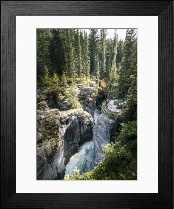 Framed Print : Canada, Alberta, Jasper National Park, Jasper, Maligne Canyon and waterfall Framed Print : Canada, Alberta, Jasper National Park, Jasper, Maligne Canyon and waterfall