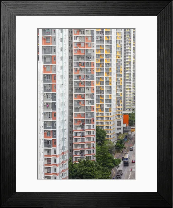 Framed Print : Public housing apartments, Shek Kip Mei, Kowloon, Hong Kong Framed Print : Public housing apartments, Shek Kip Mei, Kowloon, Hong Kong