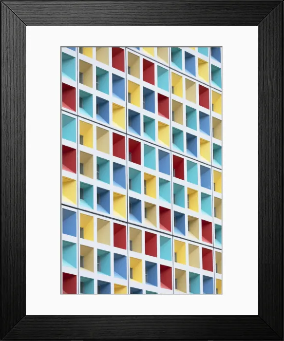 Framed Print : Colourful windows, Hong Kong Framed Print : Colourful windows, Hong Kong