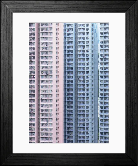 Framed Print : Apartment blocks, Hong Kong Framed Print : Apartment blocks, Hong Kong
