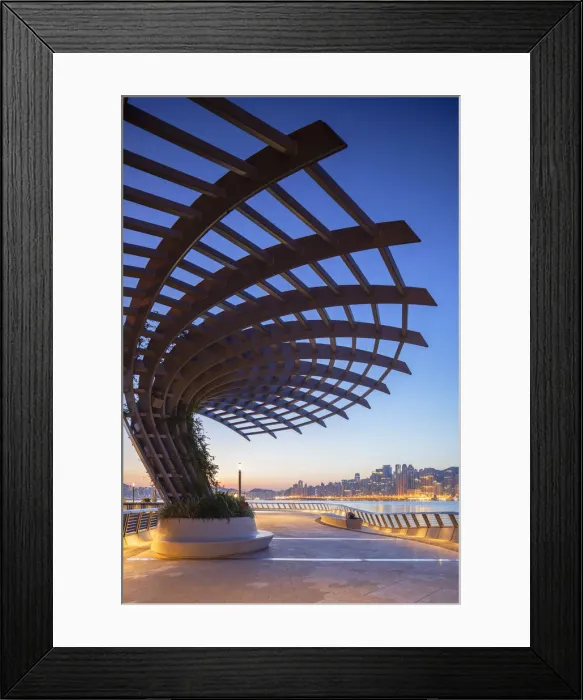Framed Print : Tsim Sha Tsui promenade at dawn, Tsim Sha Tsui, Kowloon, Hong Kong Framed Print : Tsim Sha Tsui promenade at dawn, Tsim Sha Tsui, Kowloon, Hong Kong