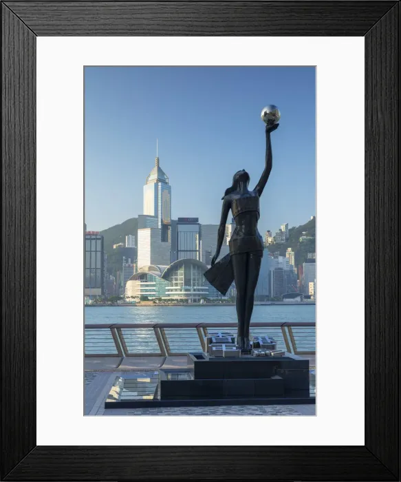 Framed Print : Tsim Sha Tsui promenade and skyline, Tsim Sha Tsui, Kowloon, Hong Kong Framed Print : Tsim Sha Tsui promenade and skyline, Tsim Sha Tsui, Kowloon, Hong Kong