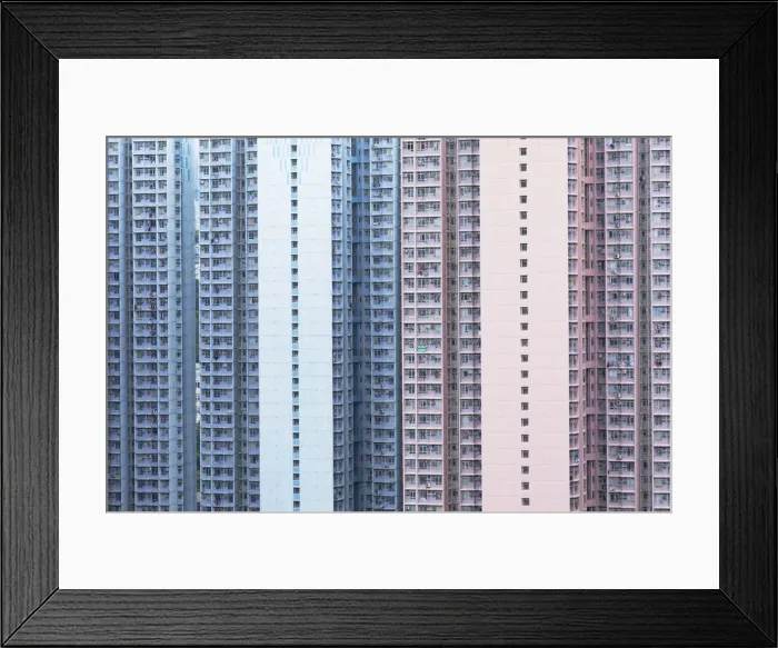 Framed Print : Apartment blocks, Hong Kong Framed Print : Apartment blocks, Hong Kong