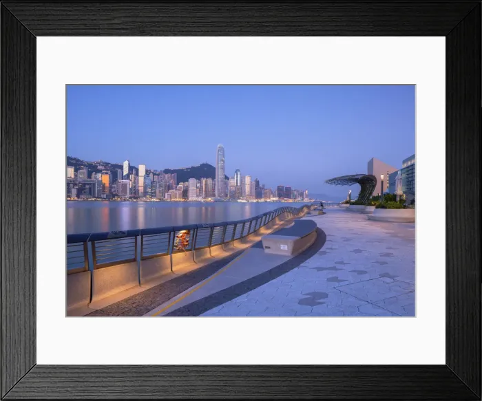 Framed Print : Tsim Sha Tsui promenade at dawn, Tsim Sha Tsui, Kowloon, Hong Kong Framed Print : Tsim Sha Tsui promenade at dawn, Tsim Sha Tsui, Kowloon, Hong Kong