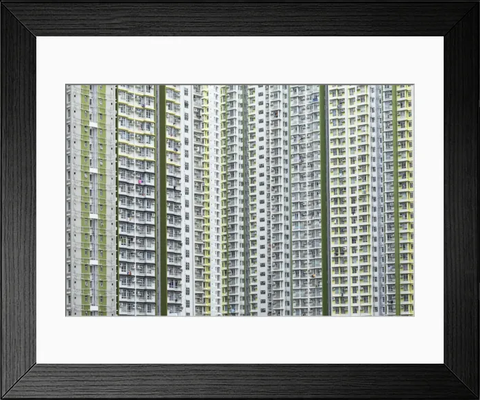 Framed Print : Apartment blocks, Hong Kong Framed Print : Apartment blocks, Hong Kong