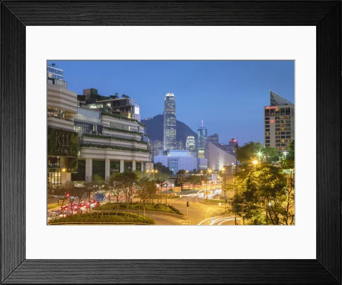 Framed Print : K11 Atelier and Hong Kong Island skyline at dusk, Tsim Sha Tsui, Kowloon, Hong Kong Framed Print : K11 Atelier and Hong Kong Island skyline at dusk, Tsim Sha Tsui, Kowloon, Hong Kong