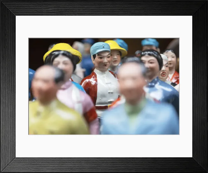 Framed Print : Figurines at Cat Street Antiques Market, Central, Hong Kong
