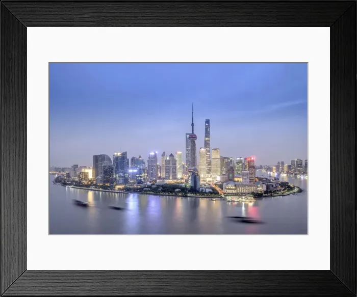 Framed Print : Asia, China, Shanghai municipality, Shanghai city, night time shot Framed Print : Asia, China, Shanghai municipality, Shanghai city, night time shot