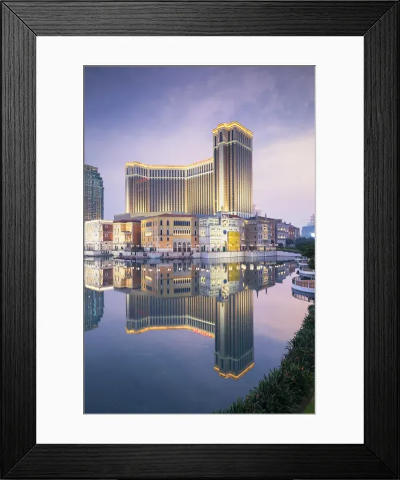 Framed Print : Venetian Hotel at dusk, Macau, China