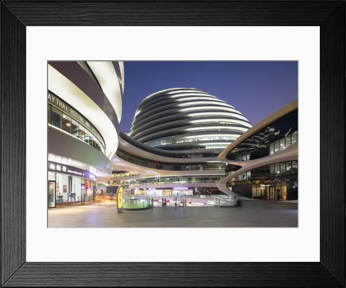 Framed Print : Galaxy SOHO (designed by Zaha Hadid) at dusk, Beijing, China Framed Print : Galaxy SOHO (designed by Zaha Hadid) at dusk, Beijing, China