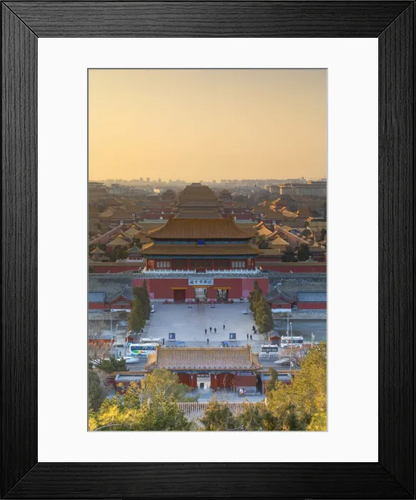 Framed Print : Forbidden City at sunrise, Beijing, China Framed Print : Forbidden City at sunrise, Beijing, China