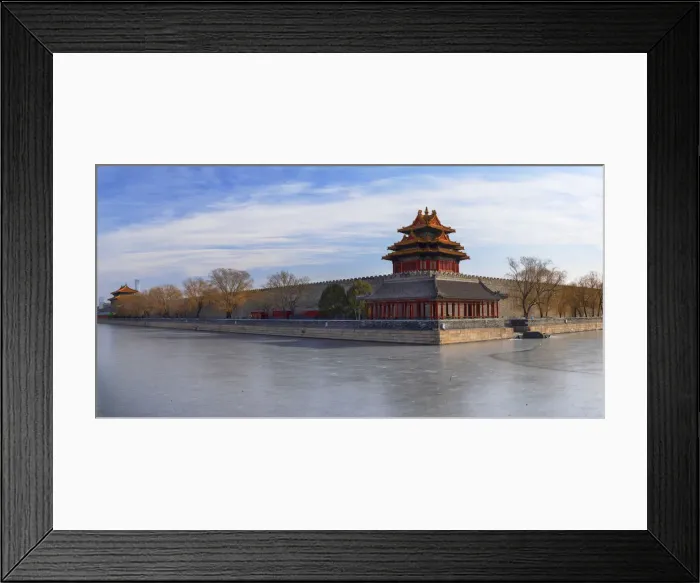Framed Print : Towers and moat of Forbidden City, Beijing, China Framed Print : Towers and moat of Forbidden City, Beijing, China