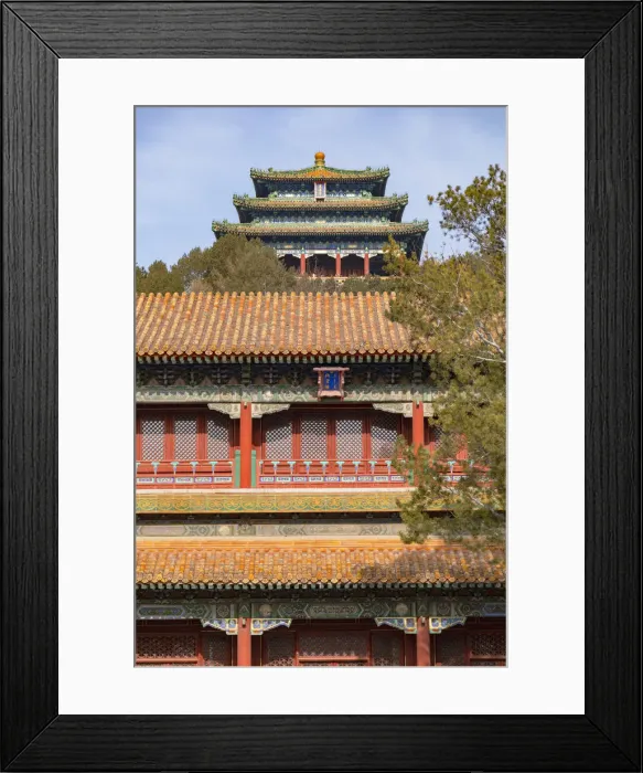 Framed Print : Pavilions in Jingshan Park, Beijing, China Framed Print : Pavilions in Jingshan Park, Beijing, China