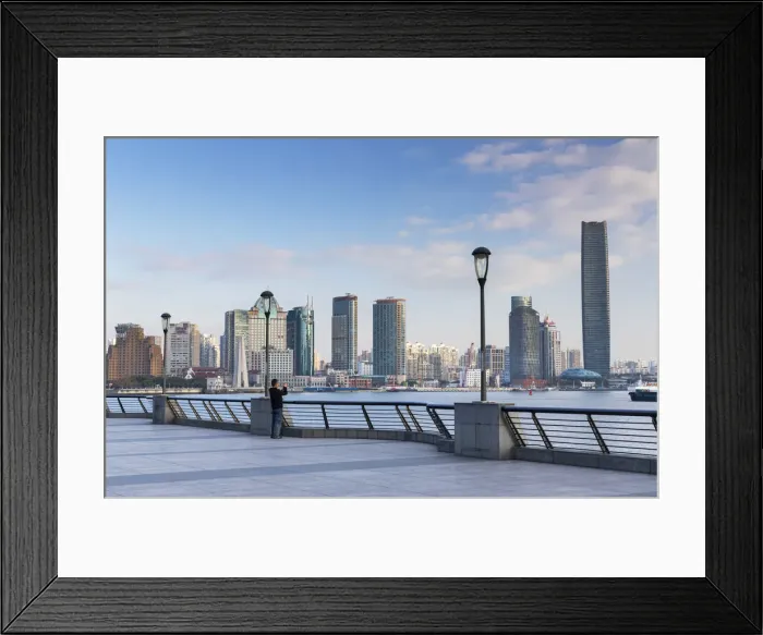 Framed Print : Buildings along Huangpu River, Shanghai, China Framed Print : Buildings along Huangpu River, Shanghai, China