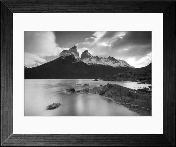 Framed Print : Los Cuernos mountains viewed from Lago Nordenskjold, Torres del Paine National Park Framed Print : Los Cuernos mountains viewed from Lago Nordenskjold, Torres del Paine National Park