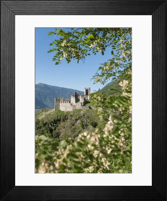 Framed Print : The Castle Visconti Venosta of Grosio, Province of Sondrio, Valtellina, Europe Framed Print : The Castle Visconti Venosta of Grosio, Province of Sondrio, Valtellina, Europe