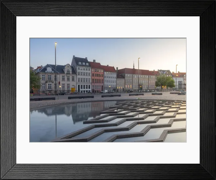 Framed Print : Colorful houses at dusk near Thorvaldsens Museum, Copenhagen, Hovedstaden, Denmark Framed Print : Colorful houses at dusk near Thorvaldsens Museum, Copenhagen, Hovedstaden, Denmark