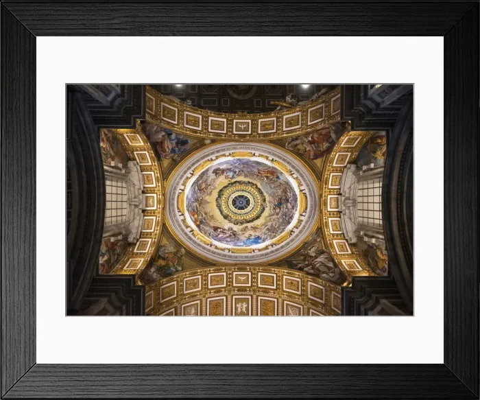 Framed Print : View of the fresco inside Saint Peters Basilica in Rome, Lazio, Italy, Europe Framed Print : View of the fresco inside Saint Peters Basilica in Rome, Lazio, Italy, Europe