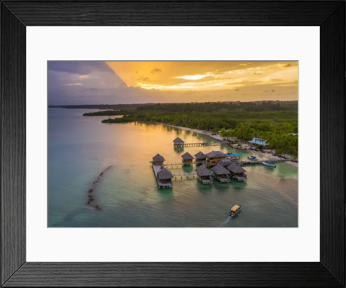Framed Print : Aerial view of Azul Paradise Resort, province of Bocas Del Toro, Panama Framed Print : Aerial view of Azul Paradise Resort, province of Bocas Del Toro, Panama