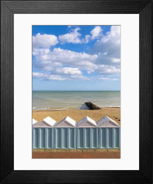 Framed Print : Beach huts, Eastbourne, East Sussex, England, UK Framed Print : Beach huts, Eastbourne, East Sussex, England, UK