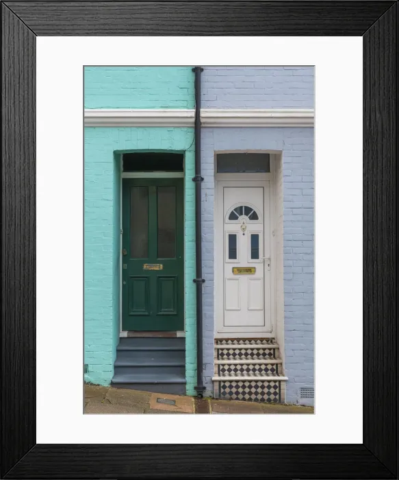 Framed Print : Colored houses, Brighton, East Sussex, England, UK Framed Print : Colored houses, Brighton, East Sussex, England, UK