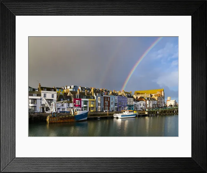 Framed Print : Weymouth harbor, Jurassic coast, Dorset, England, UK Framed Print : Weymouth harbor, Jurassic coast, Dorset, England, UK