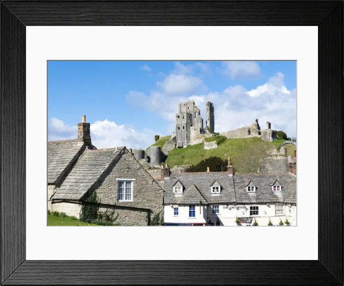 Framed Print : Corfe Castle, Dorset, England, UK Framed Print : Corfe Castle, Dorset, England, UK