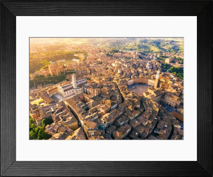 Framed Print : Aerial view of Siena old Town. Siena, Tuscany, Italy, Europe Framed Print : Aerial view of Siena old Town. Siena, Tuscany, Italy, Europe