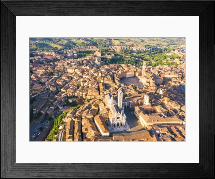 Framed Print : Aerial view of Siena old Town. Siena, Tuscany, Italy, Europe Framed Print : Aerial view of Siena old Town. Siena, Tuscany, Italy, Europe