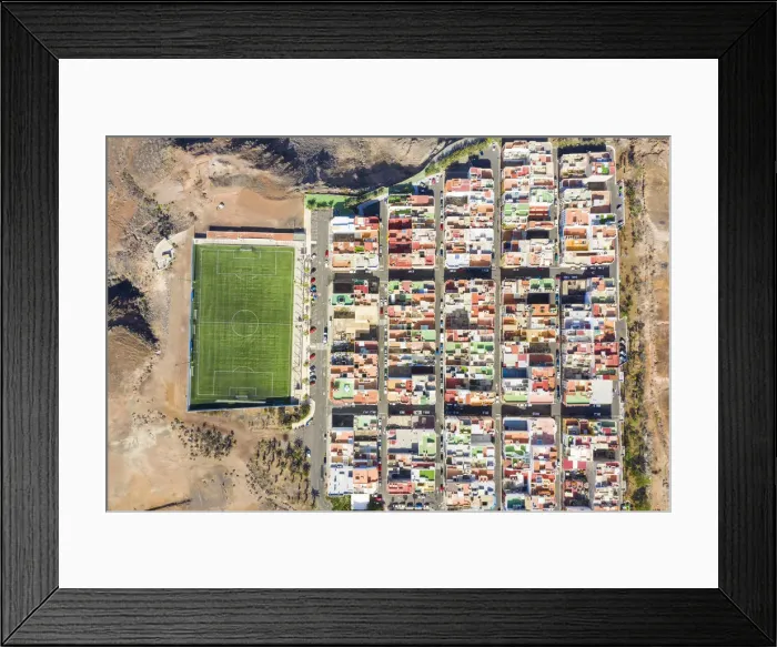 Framed Print : Aerial view of Las Coloradas village, Las Palmas, Gran Canaria, Canary Islands, Spain Framed Print : Aerial view of Las Coloradas village, Las Palmas, Gran Canaria, Canary Islands, Spain