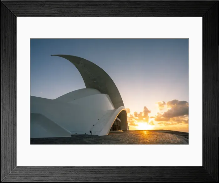 Framed Print : Auditorio de Tenerife at sunrise. Santa Cruz de Tenerife, Tenerife, Canary Islands, Spain