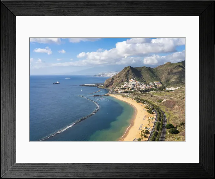 Framed Print : Las Teresitas beach, Santa Cruz de Tenerife, Tenerife, Canary Islands, Spain