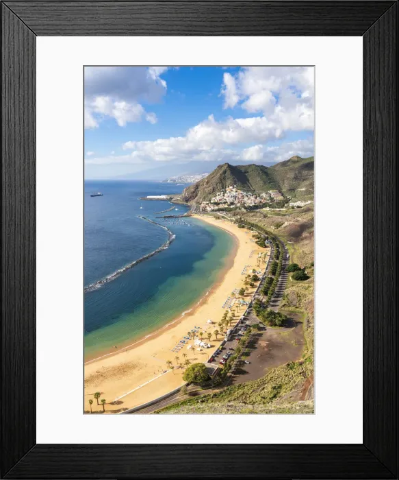 Framed Print : Las Teresitas beach, Santa Cruz de Tenerife, Tenerife, Canary Islands, Spain
