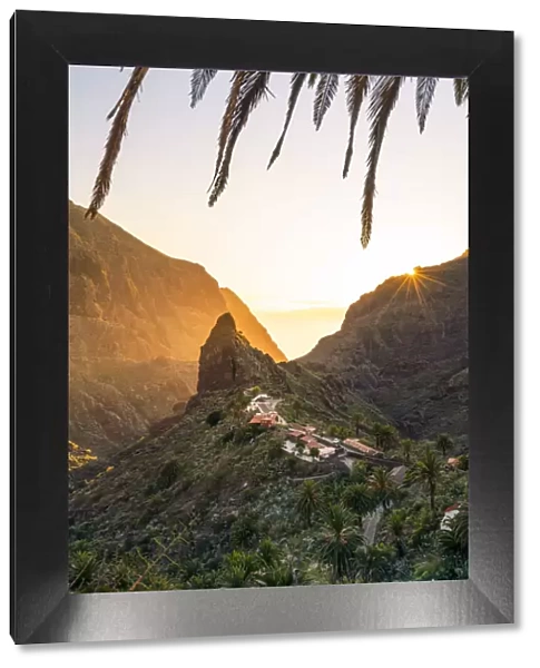 Masca village at sunset. Tenerife, Canary Islands, Spain